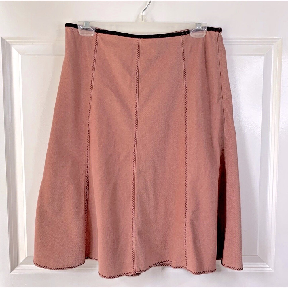 Vtg 90s y2k skirt the limited dusty pink corduroy A line Sz 8 zipper Mid Length